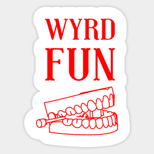 Wyrd toy teeth Sticker